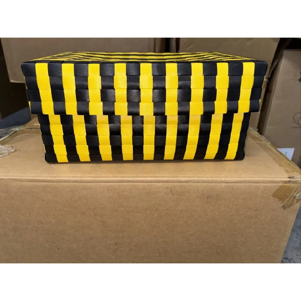Hay Maxim Stripe Box s Yellow and Black Sewing Box and Storage Sewing Supply Box